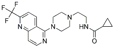 N-(2-(4-[2-(TRIFLUOROMETHYL)-1,6-NAPHTHYRIDIN-5-YL]PIPERAZIN-1-YL)ETHYL)CYCLOPROPANECARBOXAMIDE 结构式