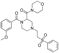 4-((1-(3-METHOXYBENZOYL)-4-[2-(PHENYLSULFONYL)ETHYL]PIPERAZIN-2-YL)CARBONYL)MORPHOLINE 结构式