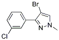 4-BROMO-3-(3-CHLOROPHENYL)-1-METHYL-1H-PYRAZOLE 结构式