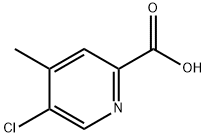 5-CHLORO-4-METHYL-PYRIDINE-2-CARBOXYLIC ACID 结构式
