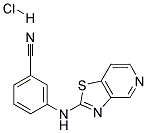 3-([1,3]THIAZOLO[4,5-C]PYRIDIN-2-YLAMINO)BENZONITRILE HYDROCHLORIDE 结构式