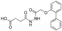 3-(N'-[2-(BIPHENYL-2-YLOXY)-ACETYL]-HYDRAZINOCARBONYL)-PROPIONIC ACID 结构式