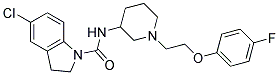 5-CHLORO-N-(1-[2-(4-FLUOROPHENOXY)ETHYL]PIPERIDIN-3-YL)INDOLINE-1-CARBOXAMIDE 结构式