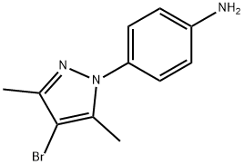 4-(4-溴-3,5-二甲基吡唑-1-基)苯胺 结构式