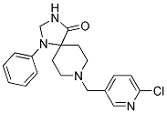 8-[(6-CHLOROPYRIDIN-3-YL)METHYL]-1-PHENYL-1,3,8-TRIAZASPIRO[4.5]DECAN-4-ONE 结构式