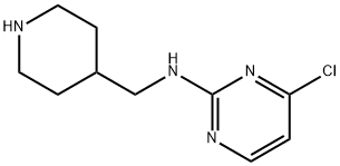 4-氯-N-(4-哌啶基甲基)-2-嘧啶胺 结构式