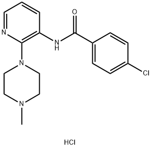 3-[(4-Chlorobenzoyl)amino]-2-(4-methylpiperazino)pyridinium chloride 结构式