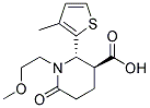 (2S,3S)-1-(2-METHOXYETHYL)-2-(3-METHYL-2-THIENYL)-6-OXOPIPERIDINE-3-CARBOXYLIC ACID 结构式