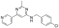 N-(4-CHLOROBENZYL)-2-METHYL-6-PYRIDIN-3-YLPYRIMIDIN-4-AMINE 结构式