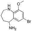 7-Bromo-9-methoxy-2,3,4,5-tetrahydro-1H-benzo[b]azepin-5-ylamine 结构式
