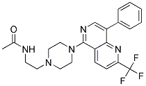 N-(2-(4-[8-PHENYL-2-(TRIFLUOROMETHYL)-1,6-NAPHTHYRIDIN-5-YL]PIPERAZIN-1-YL)ETHYL)ACETAMIDE 结构式