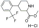 METHYL 4-(2-(TRIFLUOROMETHYL)PHENYL)PIPERIDINE-2-CARBOXYLATE HYDROCHLORIDE 结构式