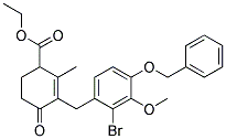 3-(4-BENZYLOXY-2-BROMO-3-METHOXY-BENZYL)-2-METHYL-4-OXO-CYCLOHEX-2-ENECARBOXYLIC ACID ETHYL ESTER 结构式