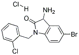 3-AMINO-5-BROMO-1-(2-CHLORO-BENZYL)-1,3-DIHYDRO-INDOL-2-ONE HYDROCHLORIDE 结构式