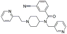 3-CYANO-N-[1-(2-PYRIDIN-2-YLETHYL)PIPERIDIN-4-YL]-N-(PYRIDIN-3-YLMETHYL)BENZAMIDE 结构式