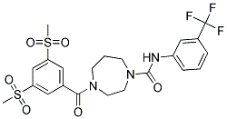 4-[3,5-BIS(METHYLSULFONYL)BENZOYL]-N-[3-(TRIFLUOROMETHYL)PHENYL]-1,4-DIAZEPANE-1-CARBOXAMIDE 结构式