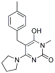 6-HYDROXY-1-METHYL-5-(4-METHYLBENZYL)-4-PYRROLIDIN-1-YLPYRIMIDIN-2(1H)-ONE 结构式