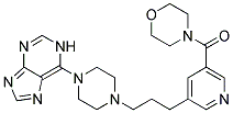 6-(4-(3-[5-(MORPHOLIN-4-YLCARBONYL)PYRIDIN-3-YL]PROPYL)PIPERAZIN-1-YL)-1H-PURINE 结构式