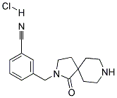 3-((1-OXO-2,8-DIAZASPIRO[4.5]DECAN-2-YL)METHYL)BENZONITRILE HYDROCHLORIDE 结构式