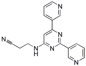 3-[(2,6-DIPYRIDIN-3-YLPYRIMIDIN-4-YL)AMINO]PROPANENITRILE 结构式