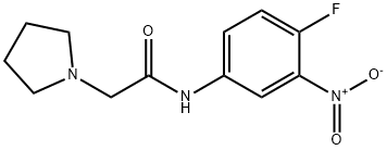 N-(4-FLUORO-3-NITROPHENYL)-2-(1-PYRROLIDINYL)ACETAMIDE 结构式