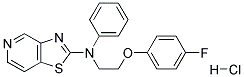 N-[2-(4-FLUOROPHENOXY)ETHYL]-N-PHENYL[1,3]THIAZOLO[4,5-C]PYRIDIN-2-AMINE HYDROCHLORIDE 结构式