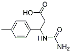 3-[(AMINOCARBONYL)AMINO]-3-(4-METHYLPHENYL)PROPANOIC ACID 结构式