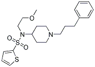 N-(2-METHOXYETHYL)-N-[1-(3-PHENYLPROPYL)PIPERIDIN-4-YL]THIOPHENE-2-SULFONAMIDE 结构式