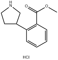 METHYL 2-(PYRROLIDIN-3-YL)BENZOATE HYDROCHLORIDE 结构式
