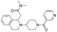 N,N-DIMETHYL-2-(2-[1-(PYRIDIN-3-YLCARBONYL)PIPERIDIN-4-YL]-1,2,3,4-TETRAHYDROISOQUINOLIN-1-YL)ACETAMIDE 结构式