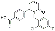 4-[1-(2-Chloro-4-fluorobenzyl)-6-oxo-1,6-dihydropyridin-2-yl]benzoic acid 结构式