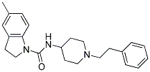 5-METHYL-N-[1-(2-PHENYLETHYL)PIPERIDIN-4-YL]INDOLINE-1-CARBOXAMIDE 结构式