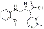 4-(2,3-DIMETHYLPHENYL)-5-(((2-METHOXYPHENYL)AMINO)METHYL)-4H-1,2,4-TRIAZOLE-3-THIOL 结构式