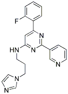 6-(2-FLUOROPHENYL)-N-[3-(1H-IMIDAZOL-1-YL)PROPYL]-2-PYRIDIN-3-YLPYRIMIDIN-4-AMINE 结构式
