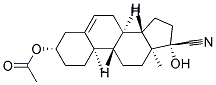 ACETIC ACID (3S,8R,9S,10R,13S,14S,17S)-17-CYANO-17-HYDROXY-10,13-DIMETHYL-2,3,4,7,8,9,10,11,12,13,14,15,16,17-TETRADECAHYDRO-1H-CYCLOPENTA[A]PHENANTHREN-3-YL ESTER 结构式