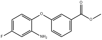 METHYL 3-(2-AMINO-4-FLUOROPHENOXY)BENZOATE 结构式