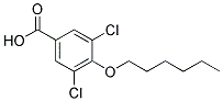 3,5-DICHLORO-4-(HEXYLOXY)BENZOIC ACID 结构式