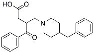 3-(4-Benzylpiperidin-1-ylmethyl)-3-benzoylpropionic acid 结构式