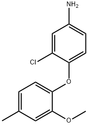 3-CHLORO-4-(2-METHOXY-4-METHYLPHENOXY)ANILINE 结构式