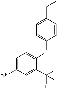 4-(4-ETHYLPHENOXY)-3-(TRIFLUOROMETHYL)ANILINE 结构式