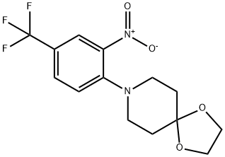 8-[2-NITRO-4-(TRIFLUOROMETHYL)PHENYL]-1,4-DIOXA-8-AZASPIRO-[4,5]-DECANE 结构式
