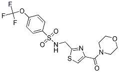 N-([4-(MORPHOLIN-4-YLCARBONYL)-1,3-THIAZOL-2-YL]METHYL)-4-(TRIFLUOROMETHOXY)BENZENESULFONAMIDE 结构式