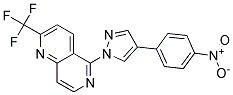 5-[4-(4-NITROPHENYL)-1H-PYRAZOL-1-YL]-2-(TRIFLUOROMETHYL)-1,6-NAPHTHYRIDINE 结构式