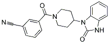 3-([4-(2-Oxo-2,3-dihydro-1H-benzimidazol-1-yl)piperidin-1-yl]carbonyl)benzonitrile 结构式