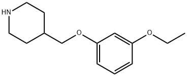 4-[(3-ETHOXYPHENOXY)METHYL]PIPERIDINE 结构式