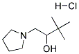3,3-DIMETHYL-1-(1-PYRROLIDINYL)-2-BUTANOL HYDROCHLORIDE 结构式