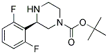 (R)-3-(2,6-DIFLUORO-PHENYL)-PIPERAZINE-1-CARBOXYLIC ACID TERT-BUTYL ESTER 结构式