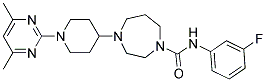 4-[1-(4,6-DIMETHYLPYRIMIDIN-2-YL)PIPERIDIN-4-YL]-N-(3-FLUOROPHENYL)-1,4-DIAZEPANE-1-CARBOXAMIDE 结构式