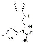 5-(ANILINOMETHYL)-4-(4-METHYLPHENYL)-4H-1,2,4-TRIAZOLE-3-THIOL 结构式