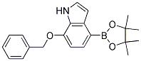 7-(Benzyloxy)-4-(4,4,5,5-tetramethyl-1,3,2-dioxaborolan-2-yl)-1H-indole 结构式
